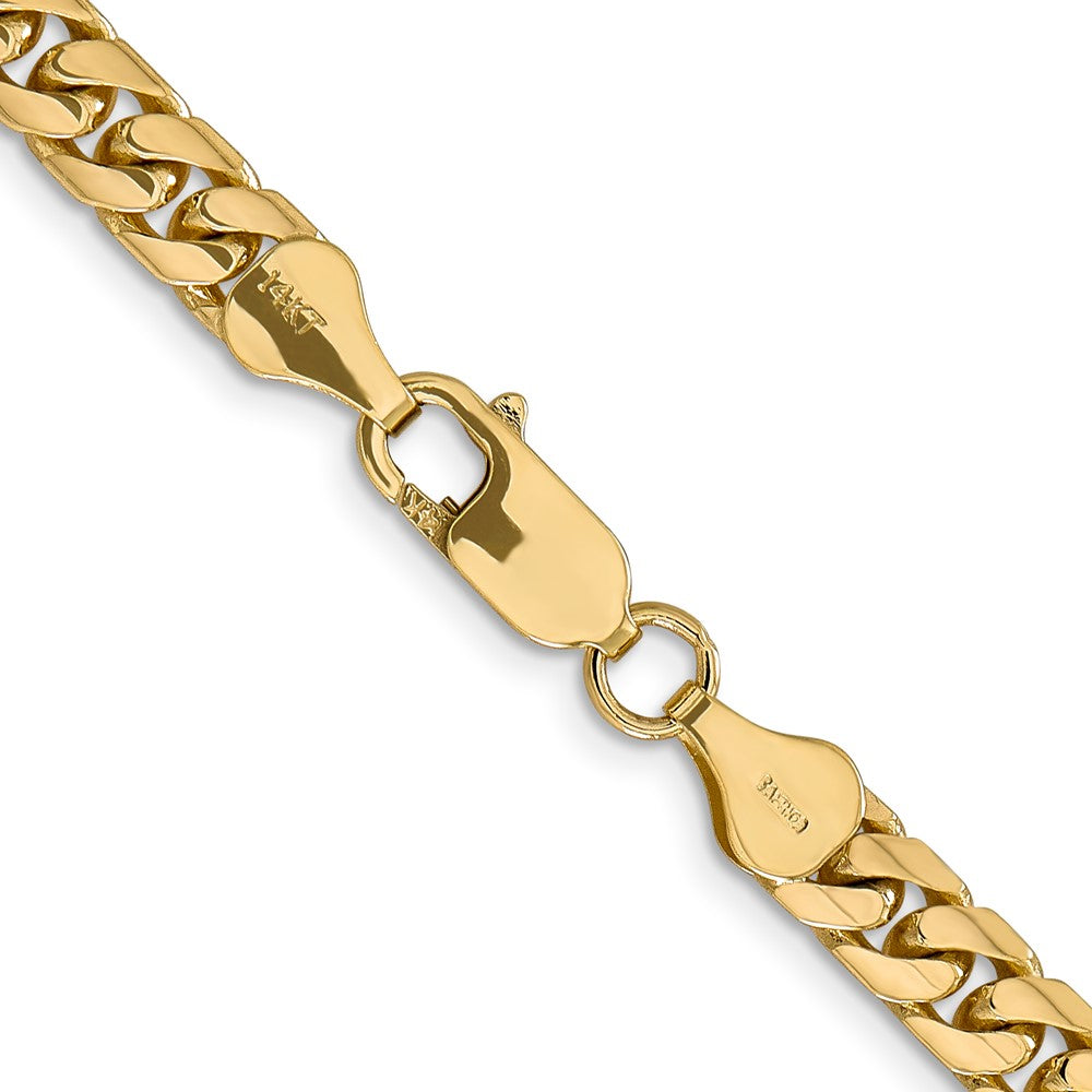 14K Yellow Gold 24 inch 5.5mm Solid Miami Cuban Link with Lobster Clasp Chain