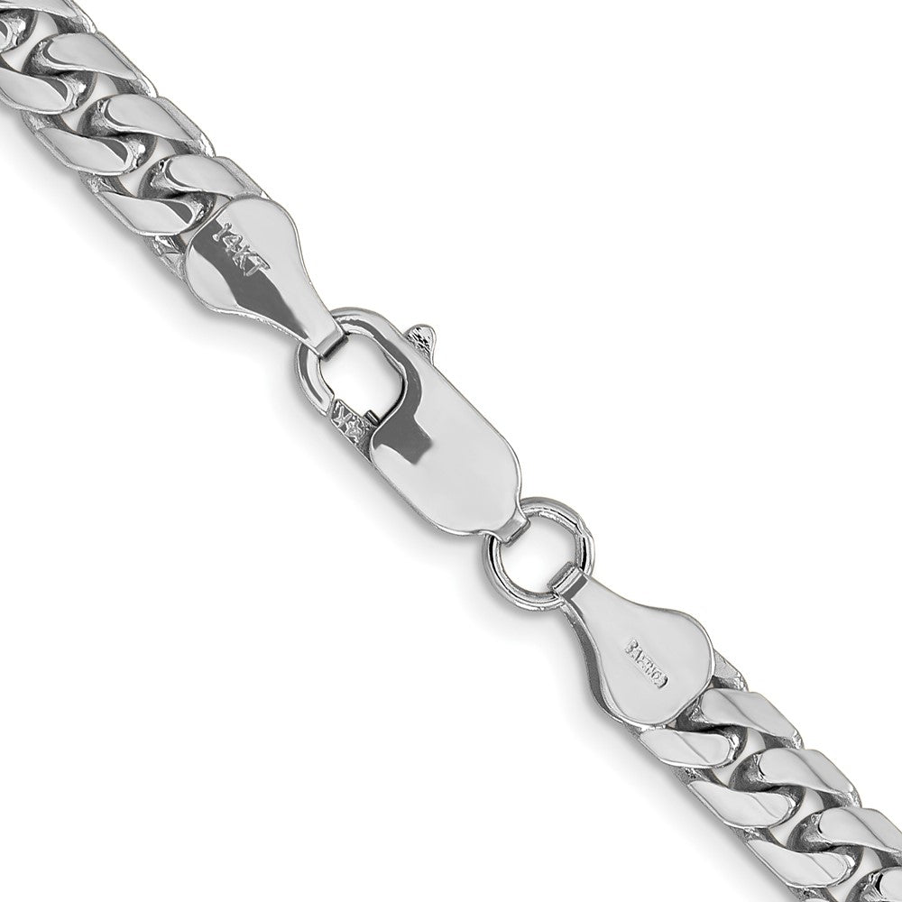 14K White Gold 22 inch 5.5mm Solid Miami Cuban Link with Lobster Clasp Chain