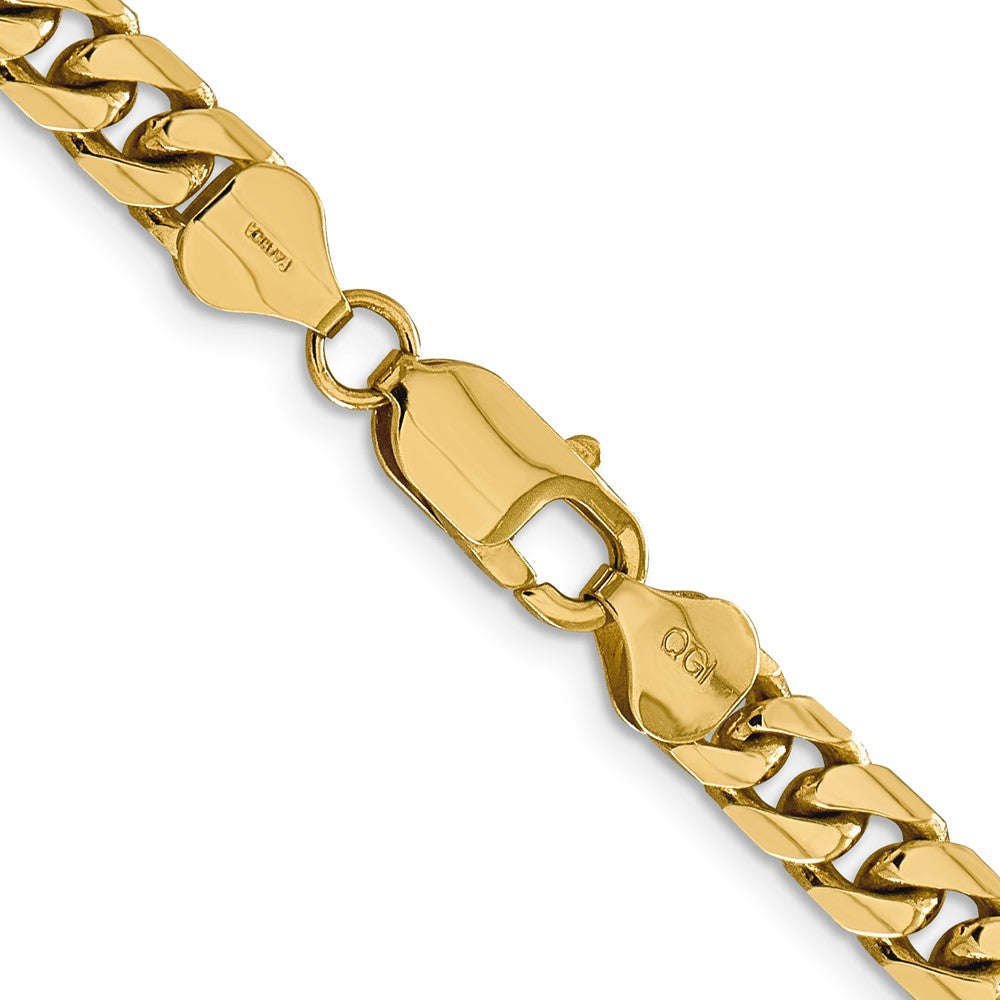 14K 24 inch 6.25mm Solid Miami Cuban Link with Lobster Clasp Chain