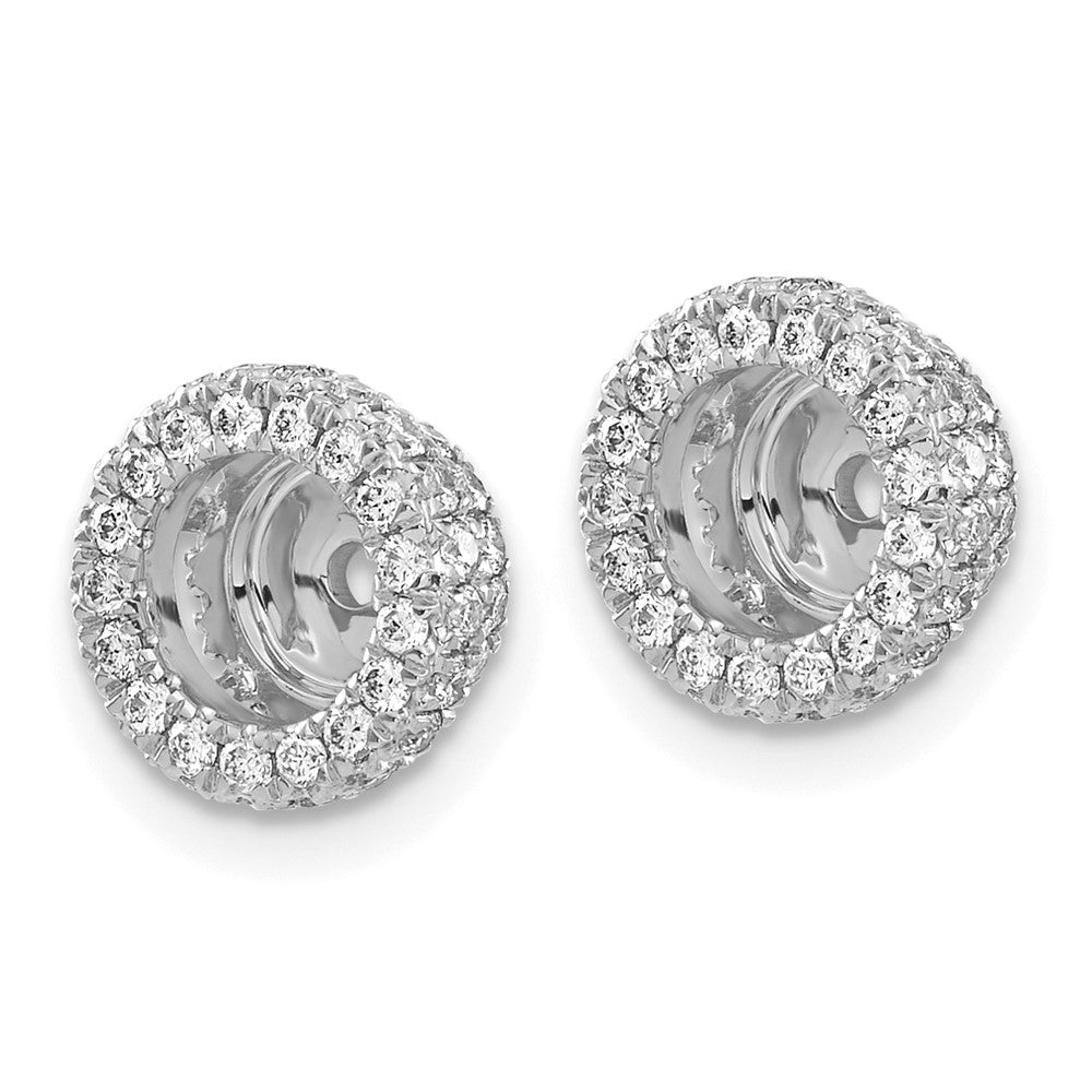 14k White Gold 5/8ct Diamond Earring Jackets