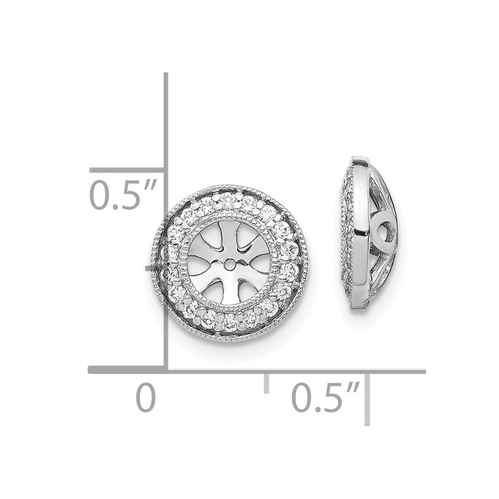 10k White Gold 1/3ct Diamond Earring Jackets