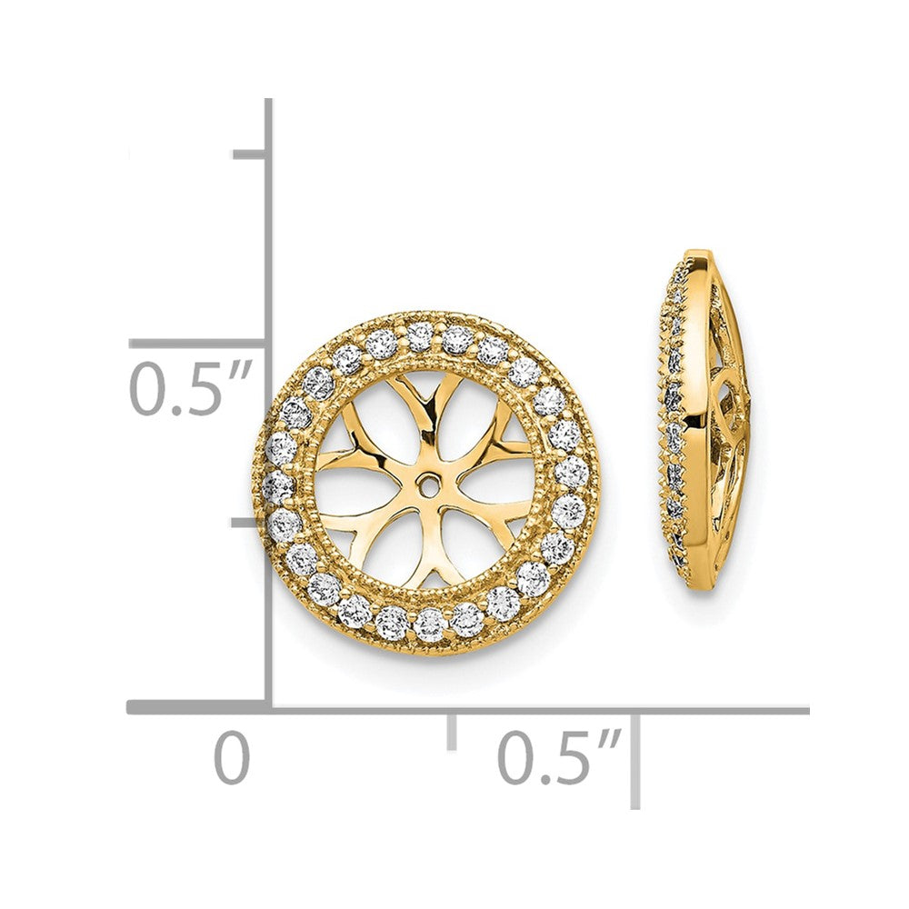 14k 3/8ct Diamond Earring Jackets