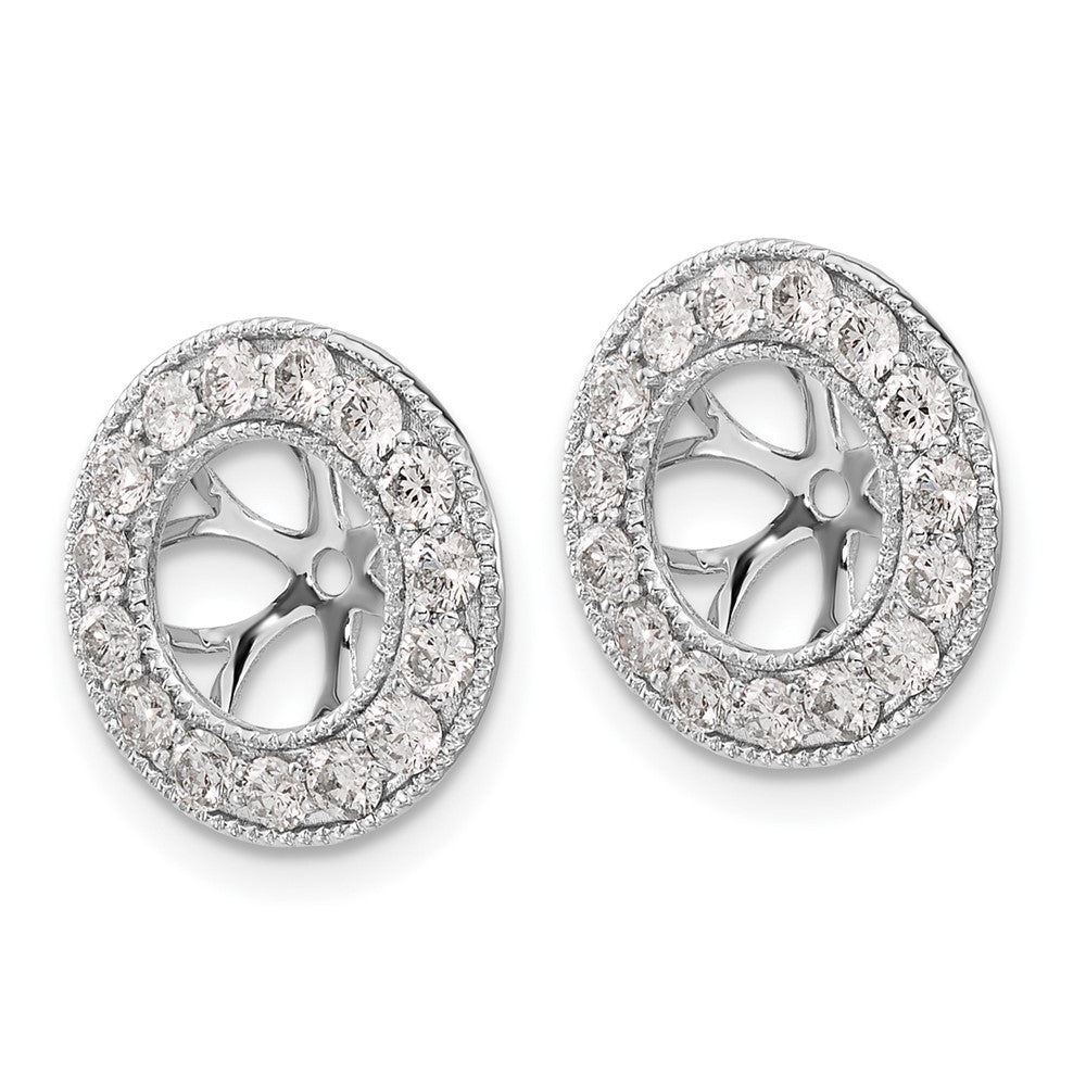 10k White Gold 1ct Diamond Earring Jackets