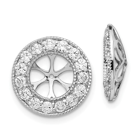 10k White Gold 1ct Diamond Earring Jackets