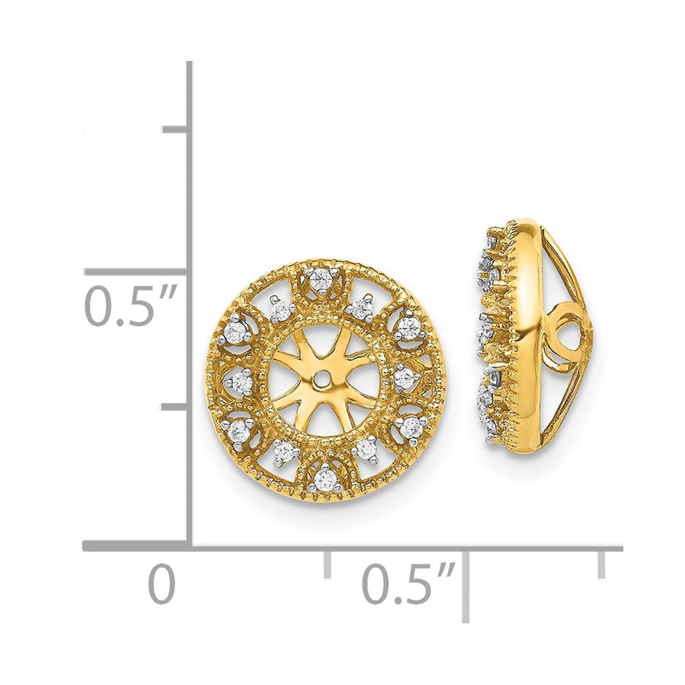 14k Fancy Diamond Earring Jackets