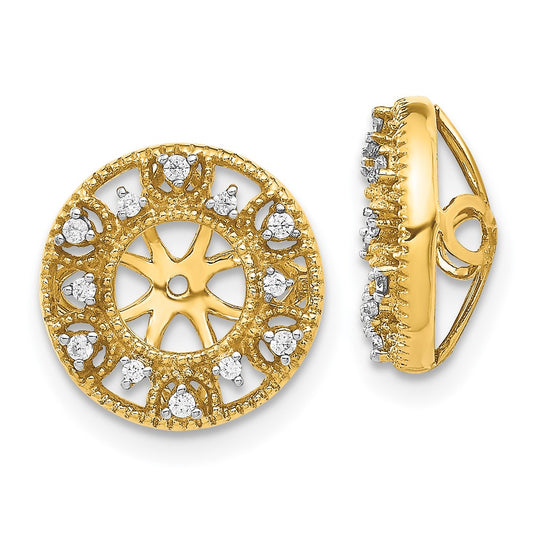 14k Fancy Diamond Earring Jackets