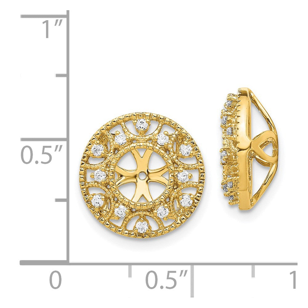 14k Fancy Diamond Earring Jackets