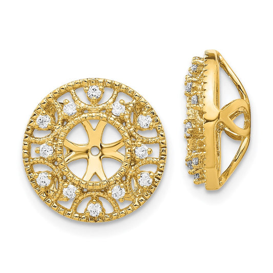 14k Fancy Diamond Earring Jackets