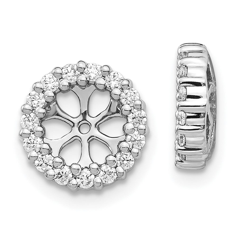 14K White Gold Diamond Earring Jackets-Mtg only-NO Dias.