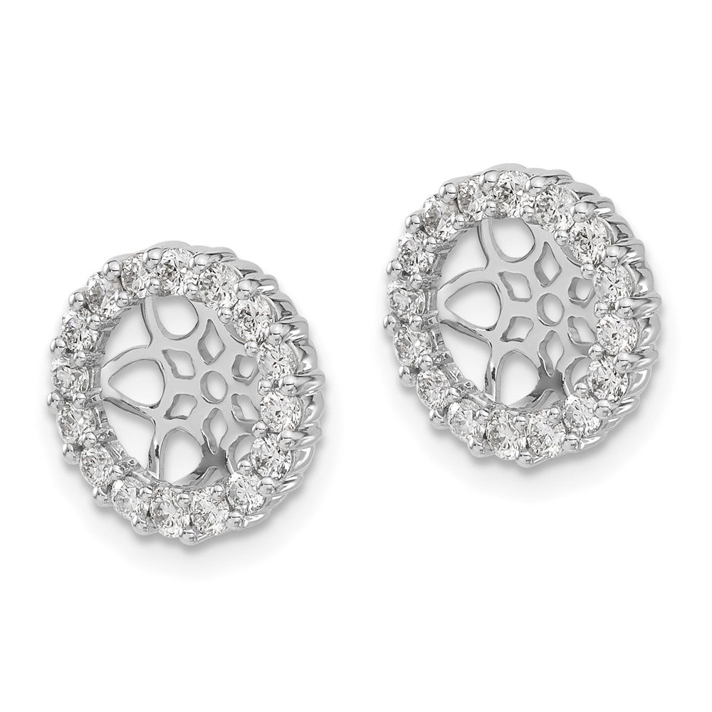 14k White Gold Diamond Earring Jackets