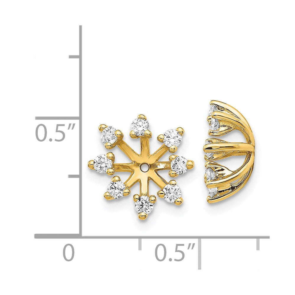 14k AA Fancy Diamond Earring Jacket