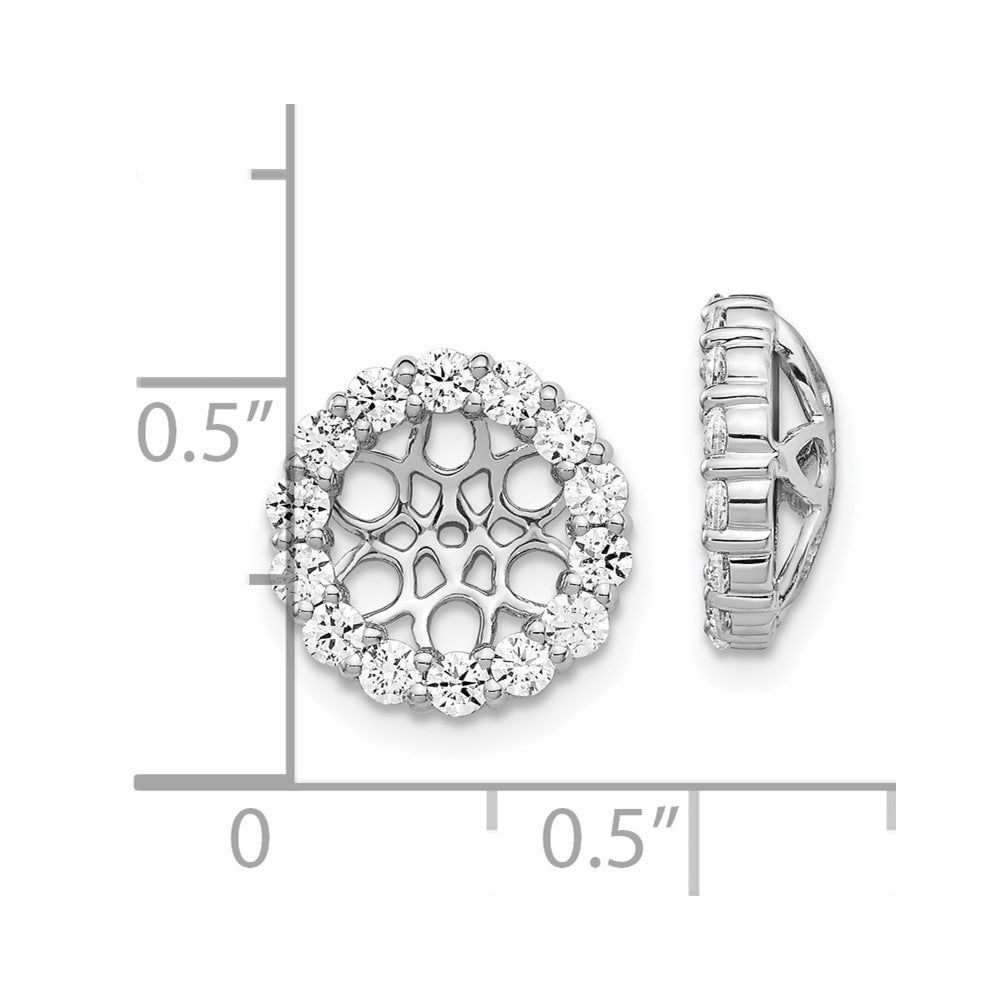 10k White Gold Diamond Earring Jackets