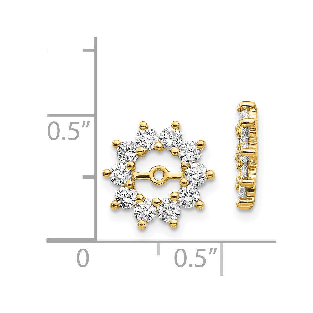 14k AA Fancy Diamond Earring Jacket