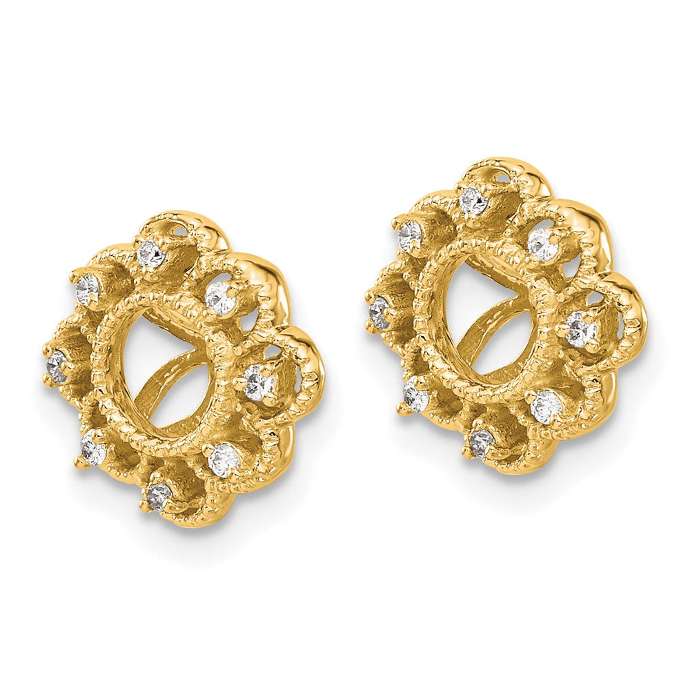 10k Fancy Diamond Earring Jackets