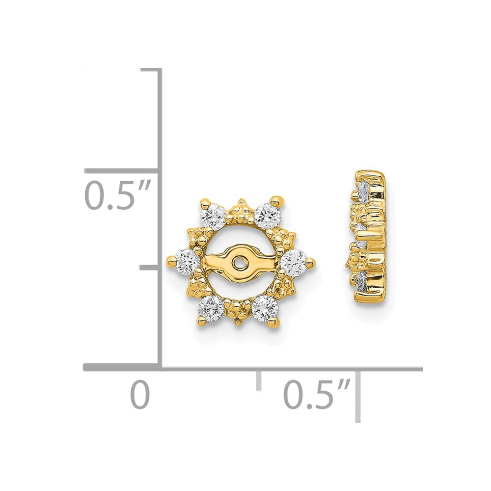 14k AA Fancy Diamond Earring Jackets