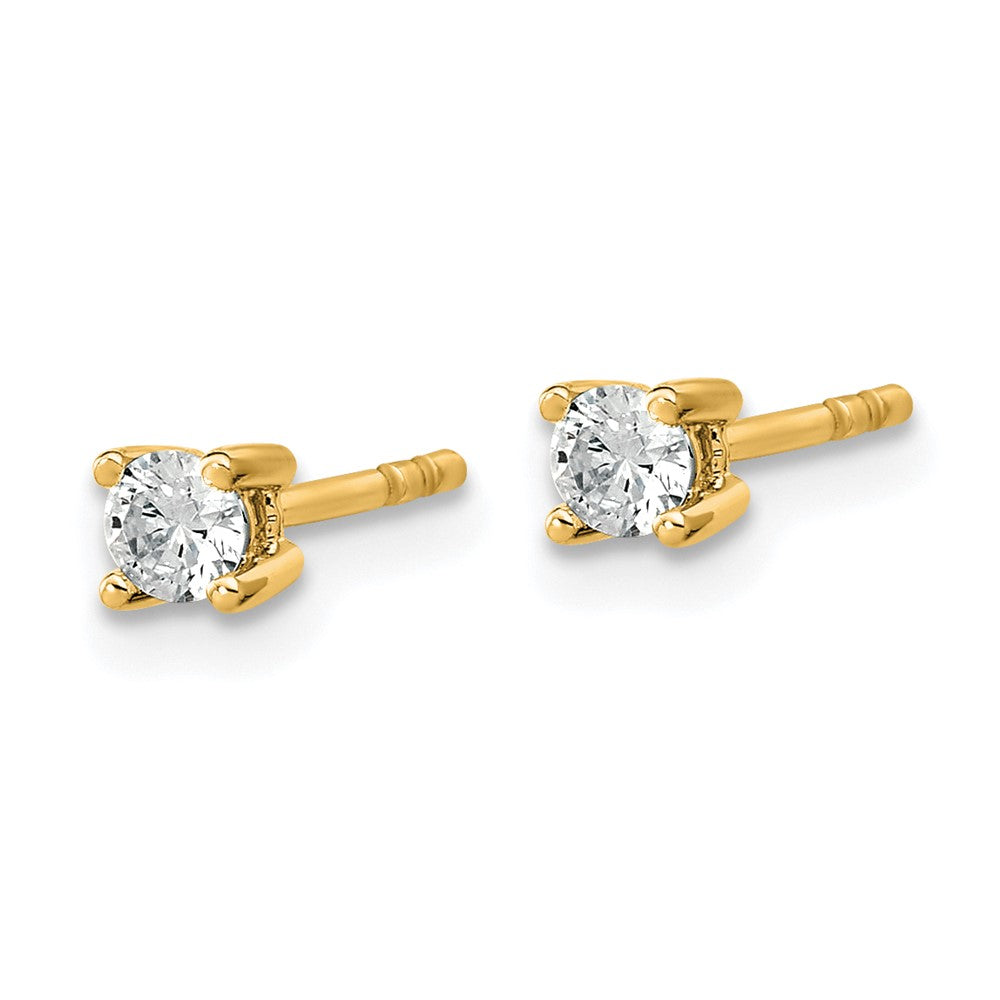 10k Round 4-Prong .20ct. Diamond Stud Earrings