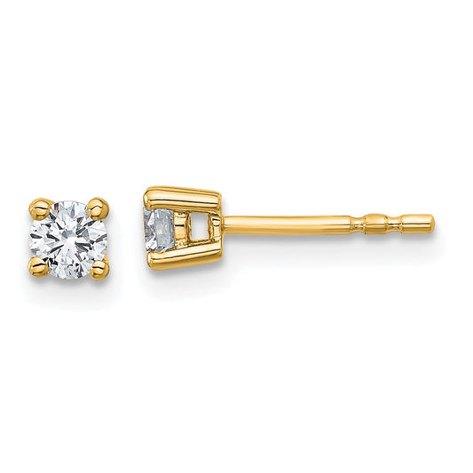 10k Round 4-Prong .33ct. Diamond Stud Earrings