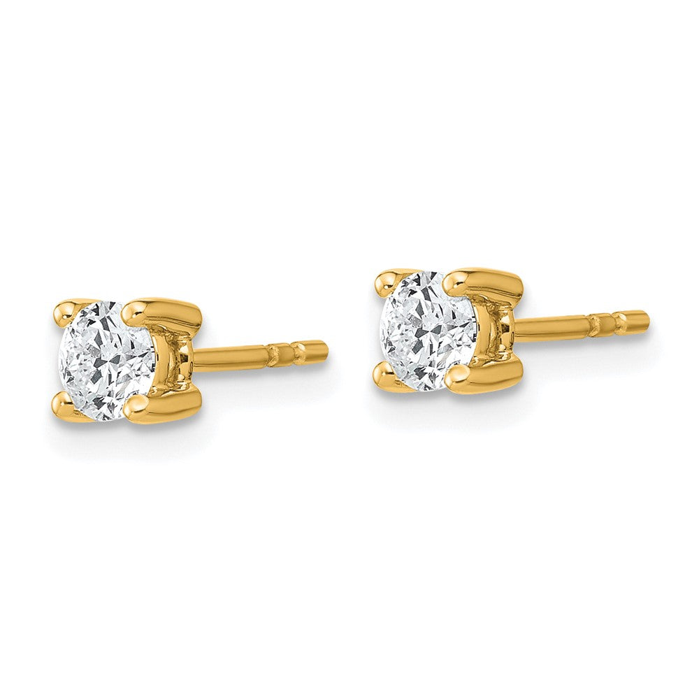 10k Round 4-Prong .50ct. Diamond Stud Earrings