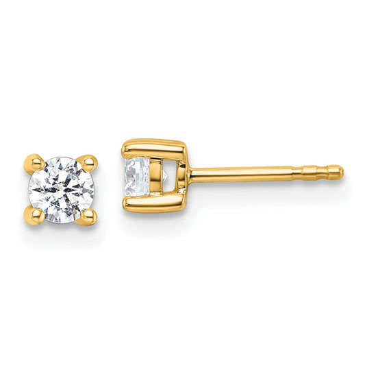 10k Round 4-Prong .50ct. Diamond Stud Earrings