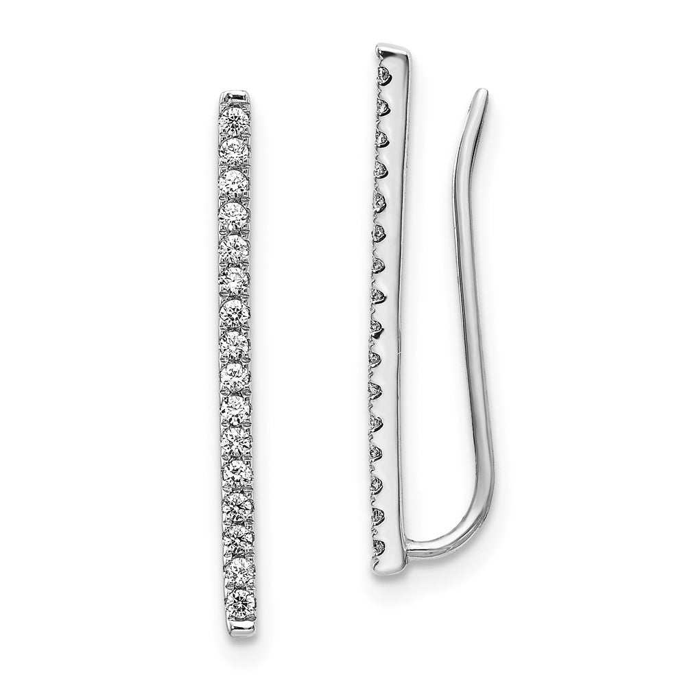 14k White Gold Diamond Fancy Earrings