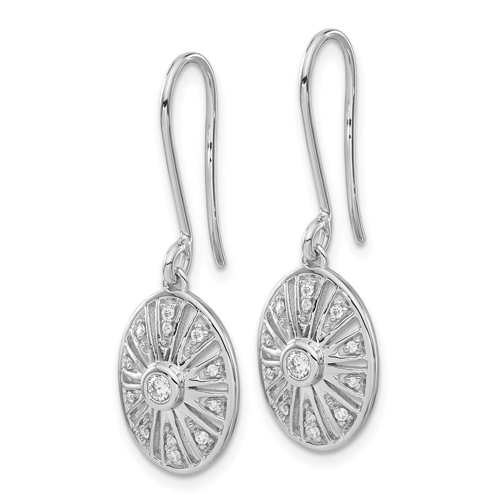 14k White Gold Diamond Vintage Dangle Earrings