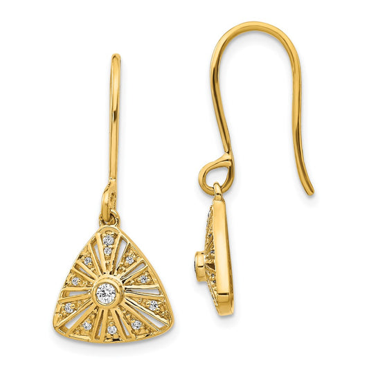 14k Diamond Vintage Dangle Earrings