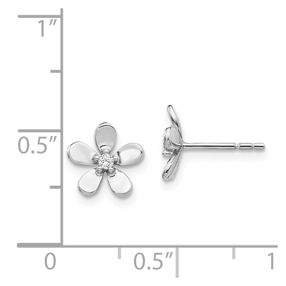 14k White Gold Diamond Earrings