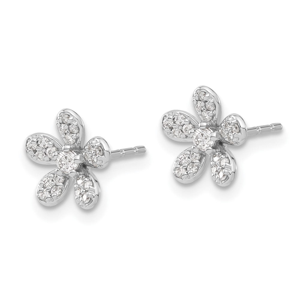 14k White Gold Diamond Earrings