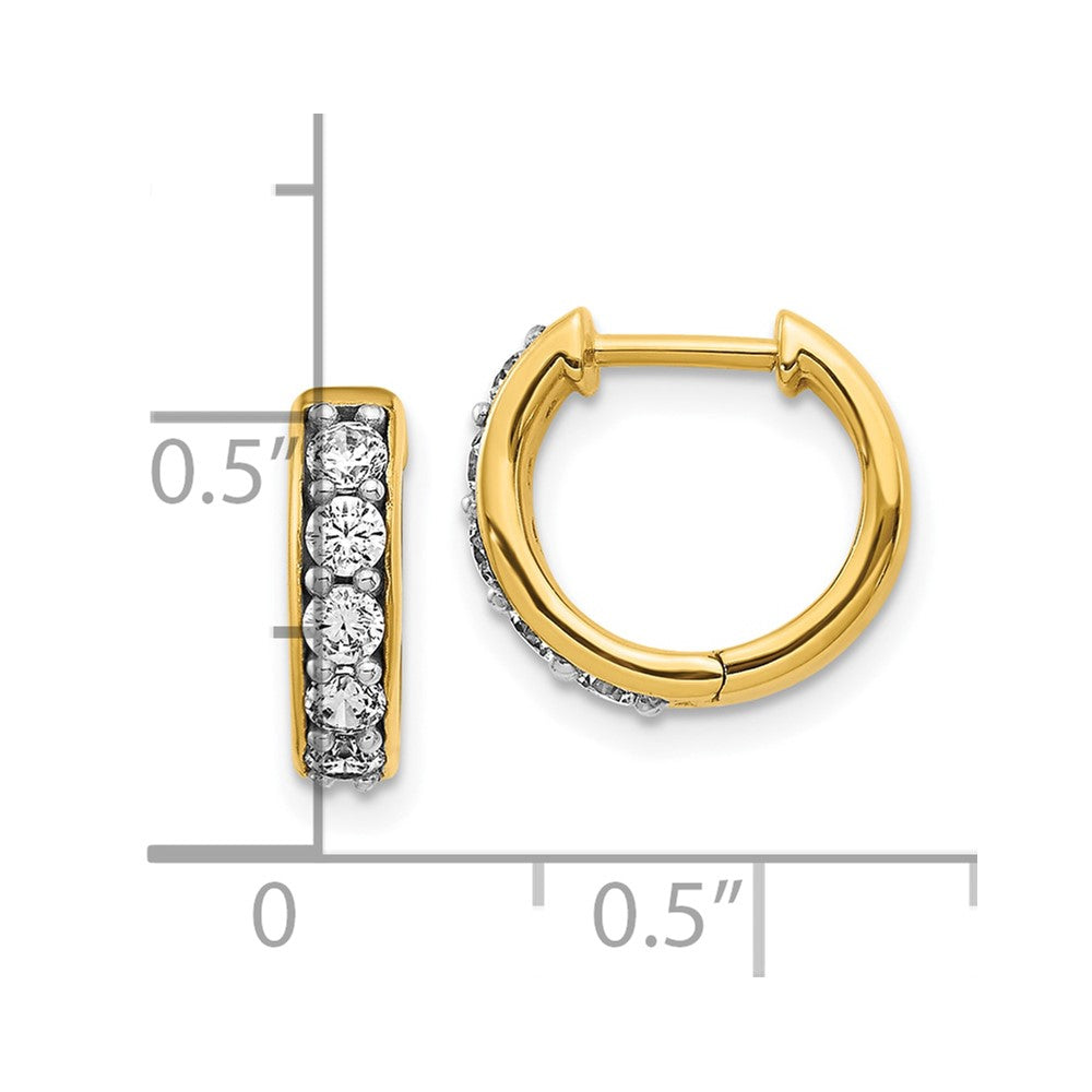 10k Diamond Hinged Hoop Earrings