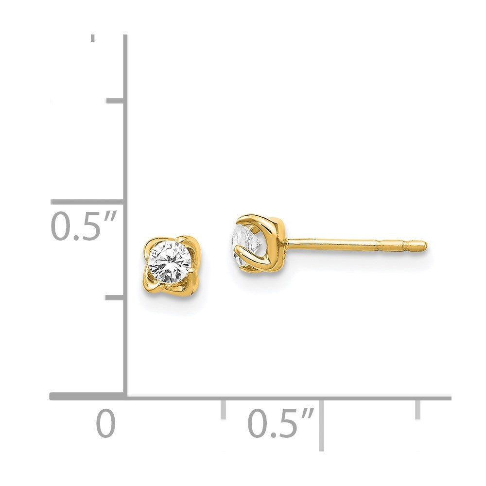 14k Diamond Post Earrings