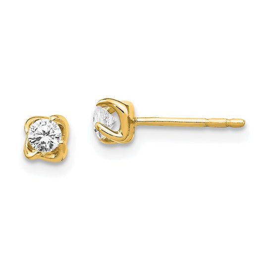 14k Diamond Post Earrings