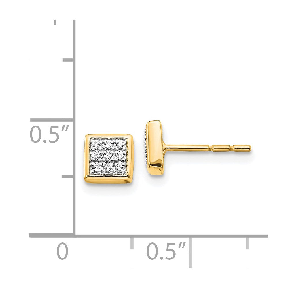 14k Diamond Post Earrings