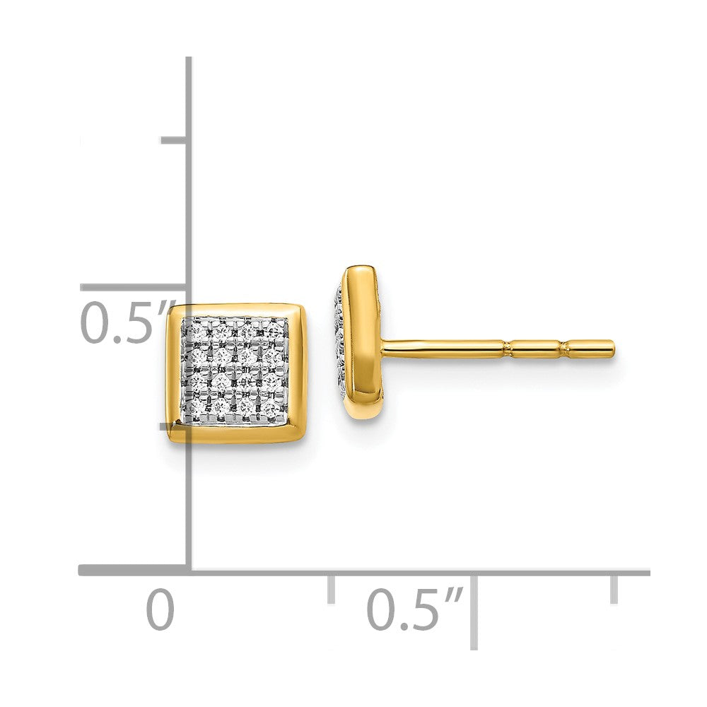 10k Diamond Post Earrings