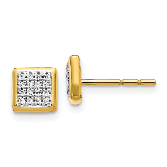 10k Diamond Post Earrings