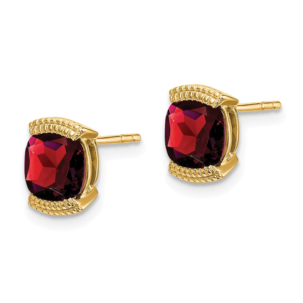 14k Garnet Post Earrings