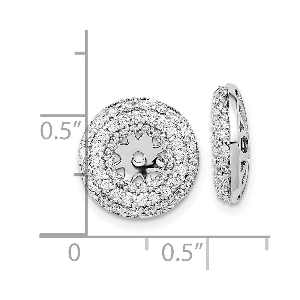 14k White Gold Diamond Earring Jackets