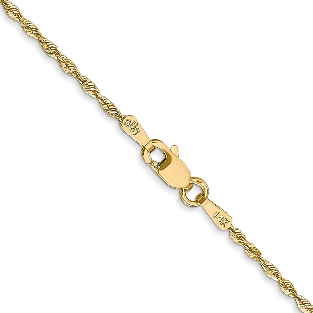 14K 24 inch 1.5mm Ultra Diamond-cut Rope with Lobster Clasp Chain