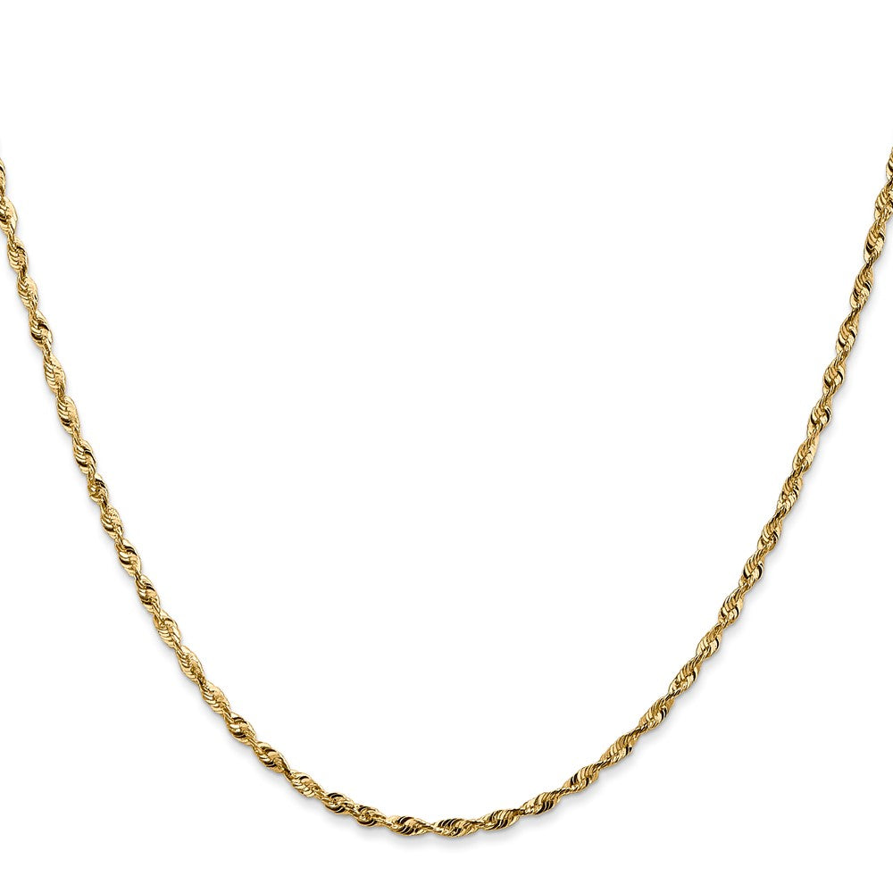 14K 16 inch 1.8mm Ultra Diamond-cut Rope with Lobster Clasp Chain