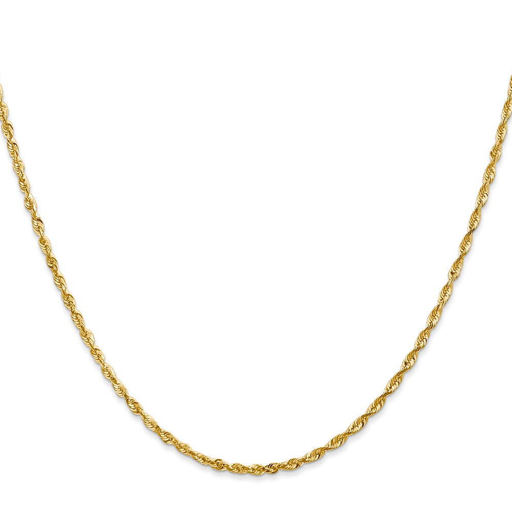 14K 18 inch 2mm Ultra Diamond-cut Rope with Lobster Clasp Chain