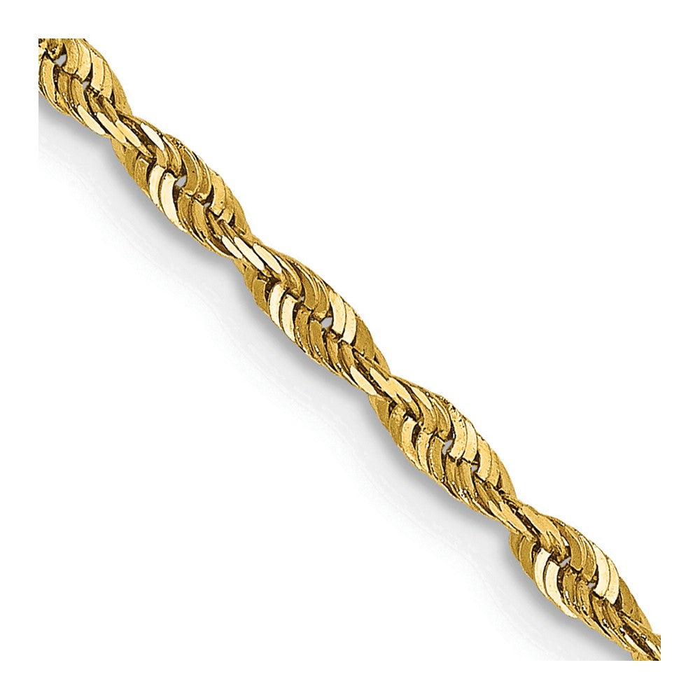 14K 18 inch 2mm Ultra Diamond-cut Rope with Lobster Clasp Chain