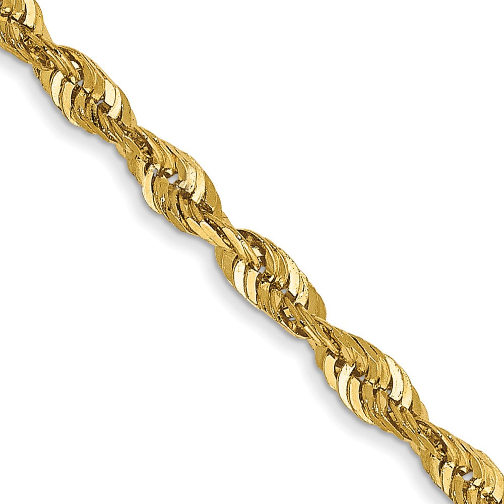 14K 18 inch 2.5mm Ultra Diamond-cut Rope with Lobster Clasp Chain