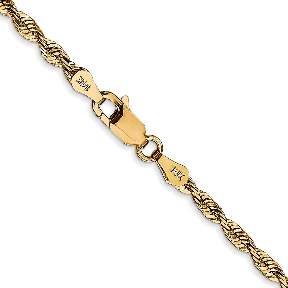 14K 18 inch 2.75mm Ultra Diamond-cut Rope with Lobster Clasp Chain