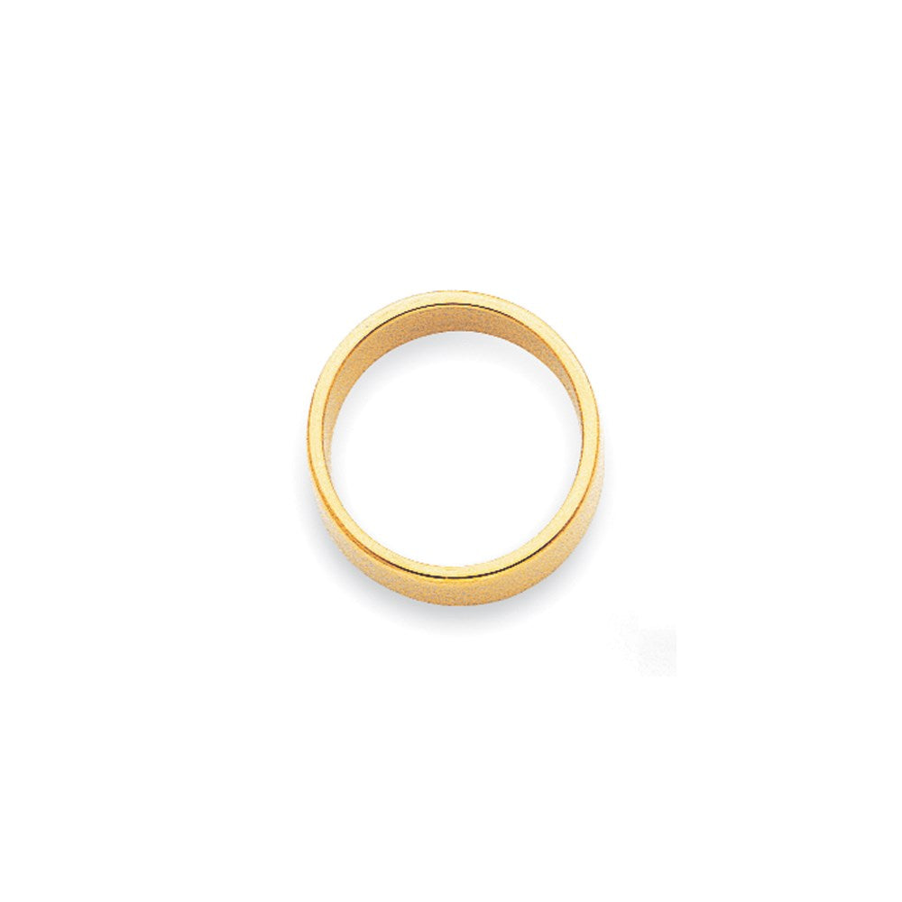 14k Yellow Gold 2mm Lightweight Flat Wedding Band Size 7