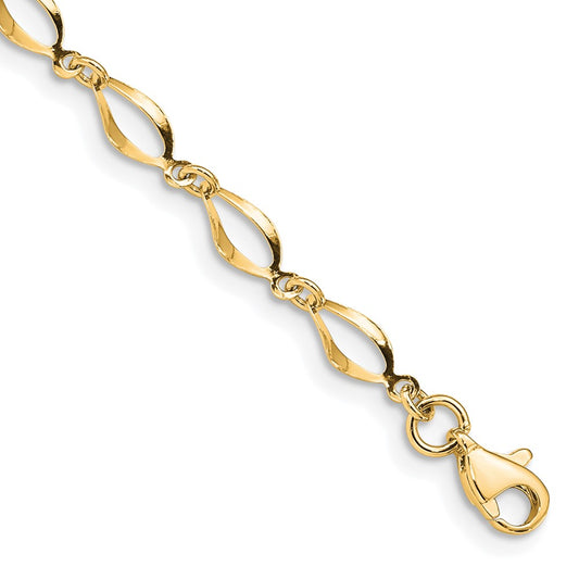 14k Polished Fancy Link Bracelet