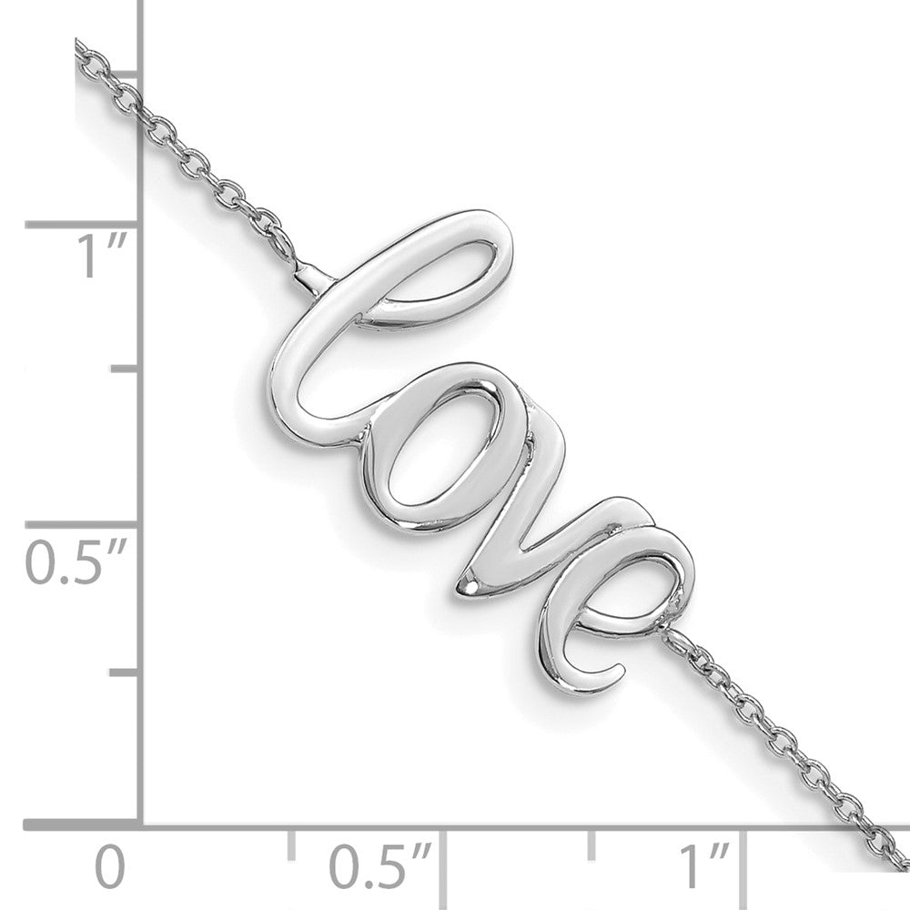 14K White Gold Polished LOVE Bracelet