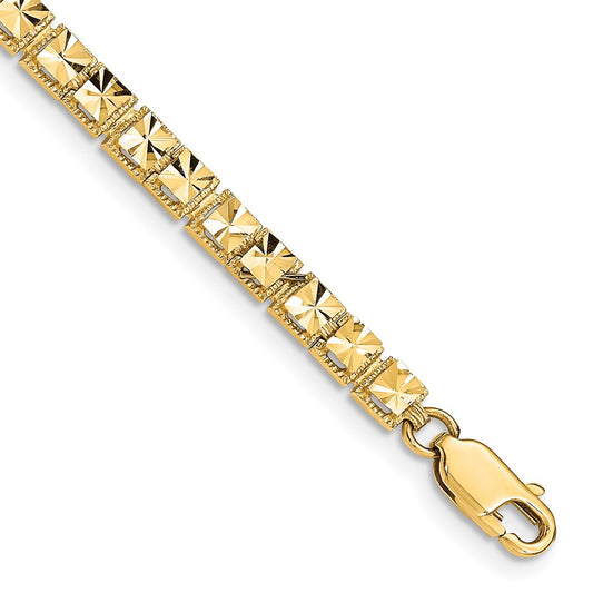 14K Diamond-Cut Bracelet