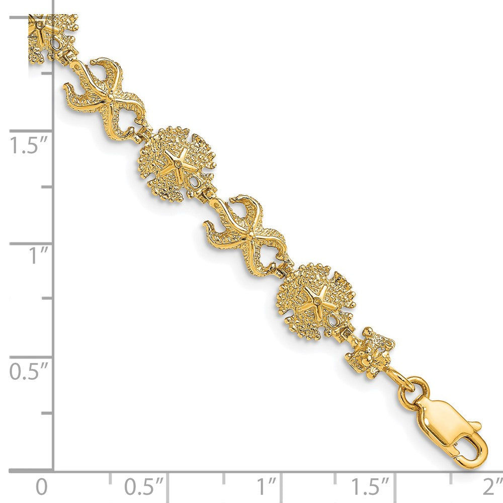 14K Starfish /Sand Dollar Bracelet