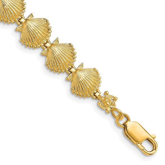 14k Scallop Shell Bracelet