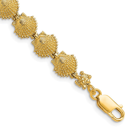 14k Scallop Shell Bracelet