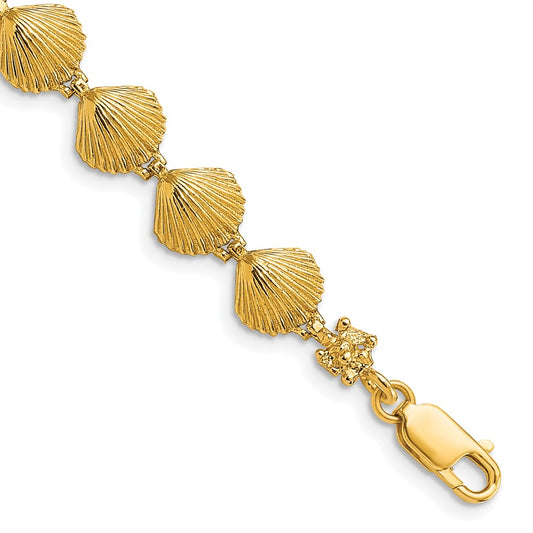 14k Scallop Shell Bracelet